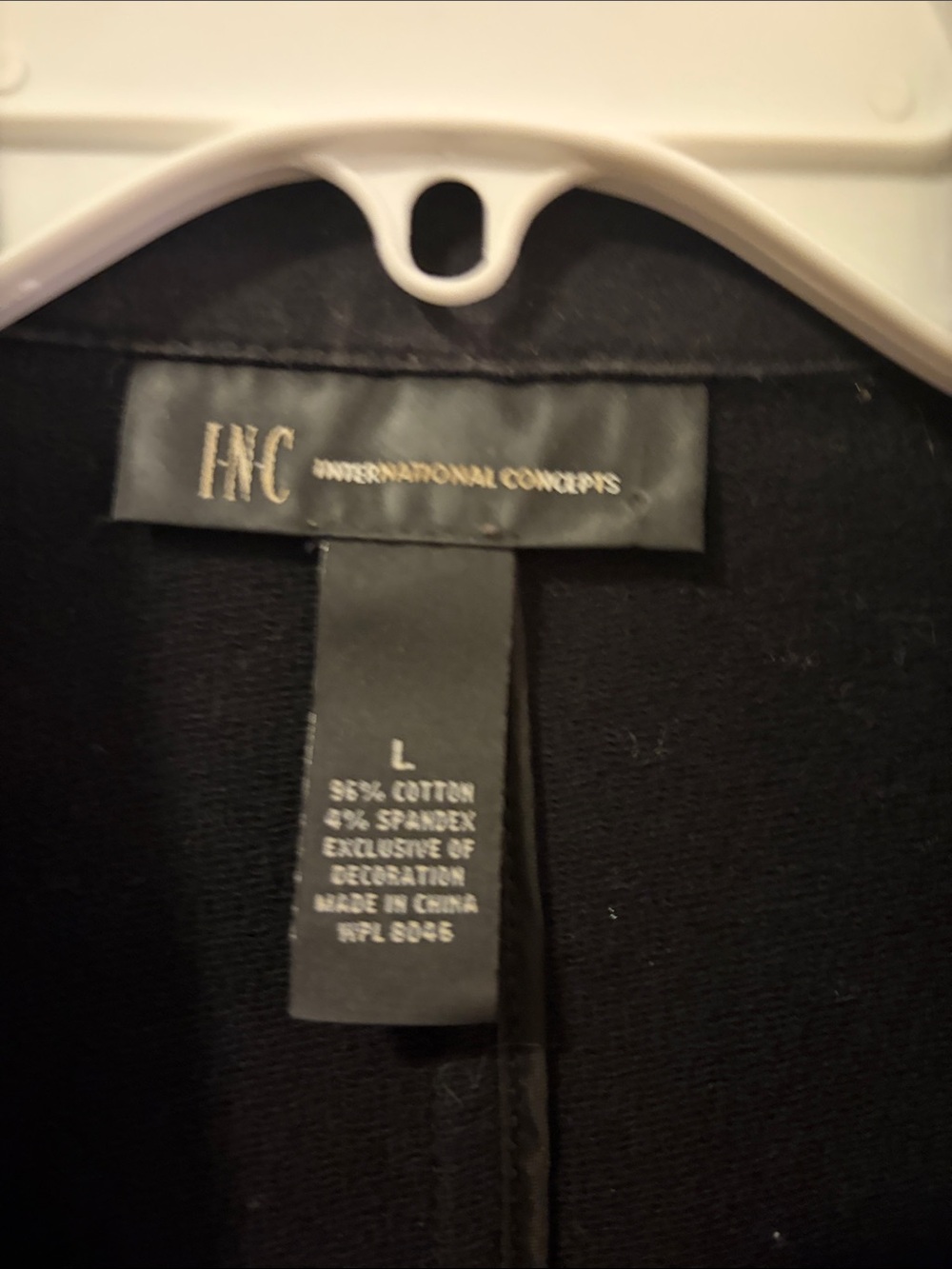 INC International Concepts military black Beaded Shoulder Double-Breasted Blazer - Picture 2 of 4